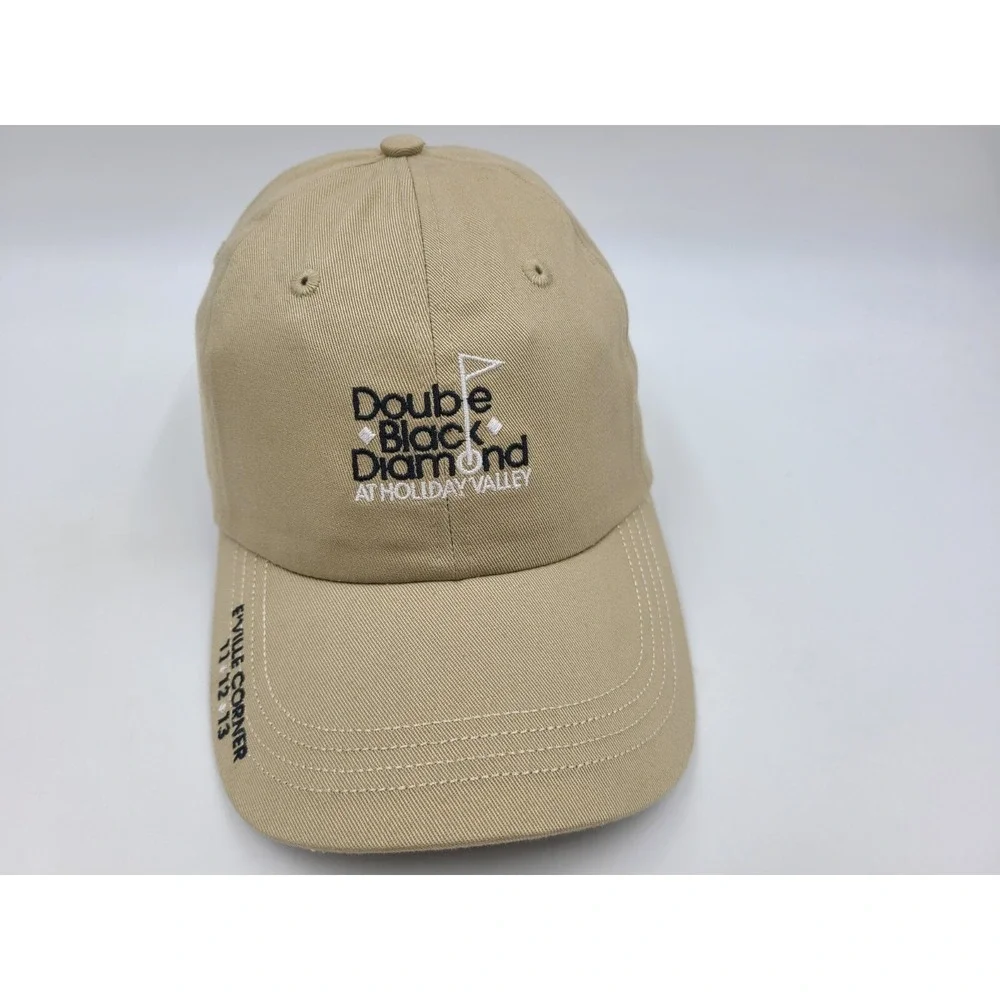 Holiday Valley Double Black Diamond Valley Golf Course Ahead Adjustable‎ Hat Cap